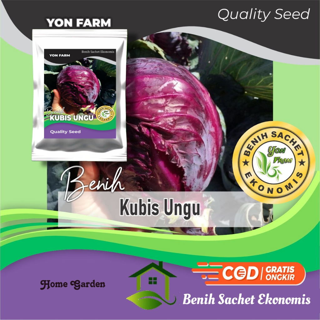 Yon Fram Benih Kubis Ungu Kubis Merah Benih Sachet Ekonomis