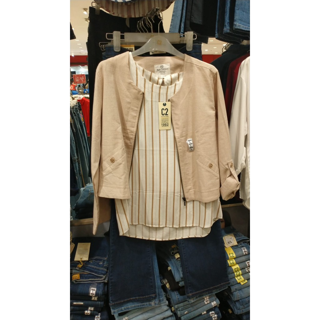 C2 Elfian Khaki Set Pieces Wanita