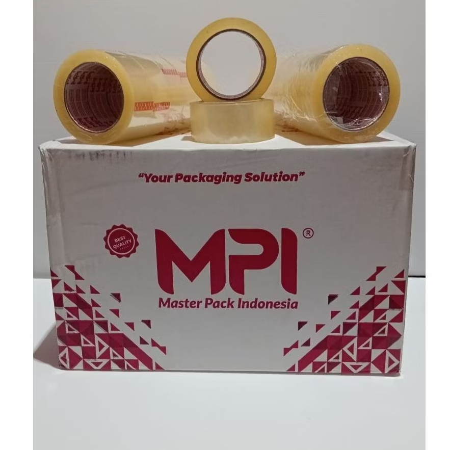 

lakban MPI UK 45 mmx100 yard lakban bening/adesive bening 1 dus isi 72 roll kode (8)