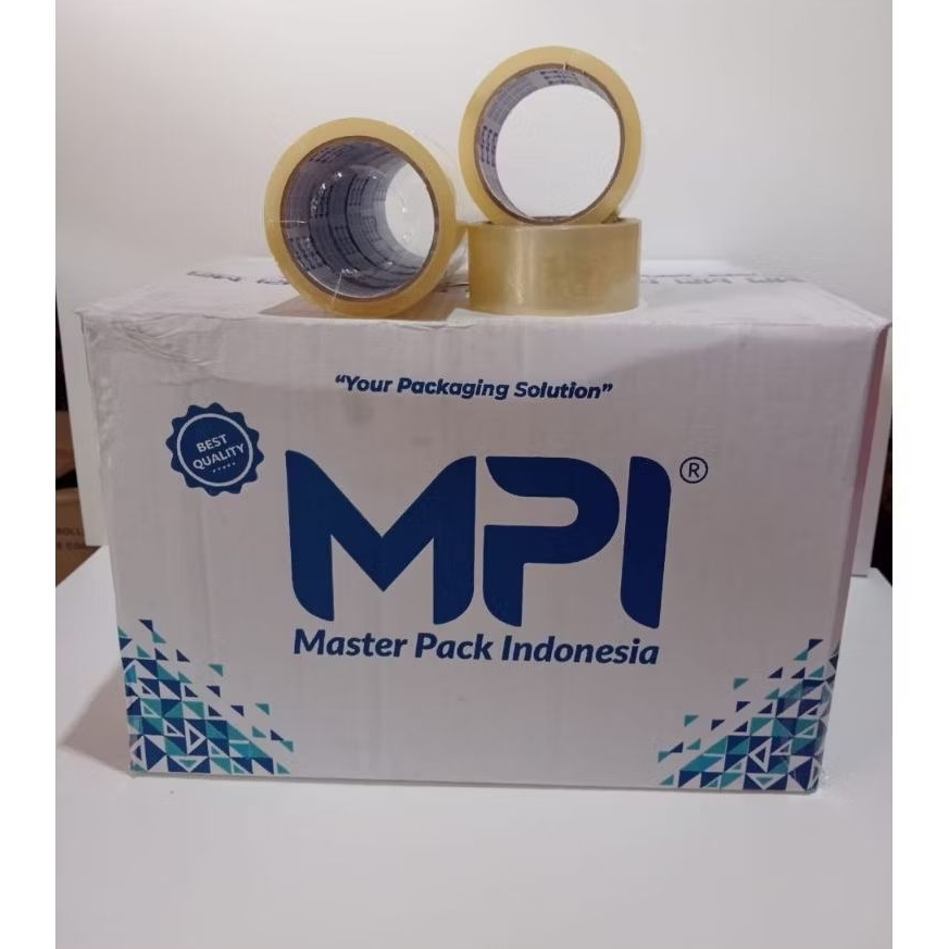 

lakban MPI UK 45 mm x72 yard lakban bening ,adesive bening..