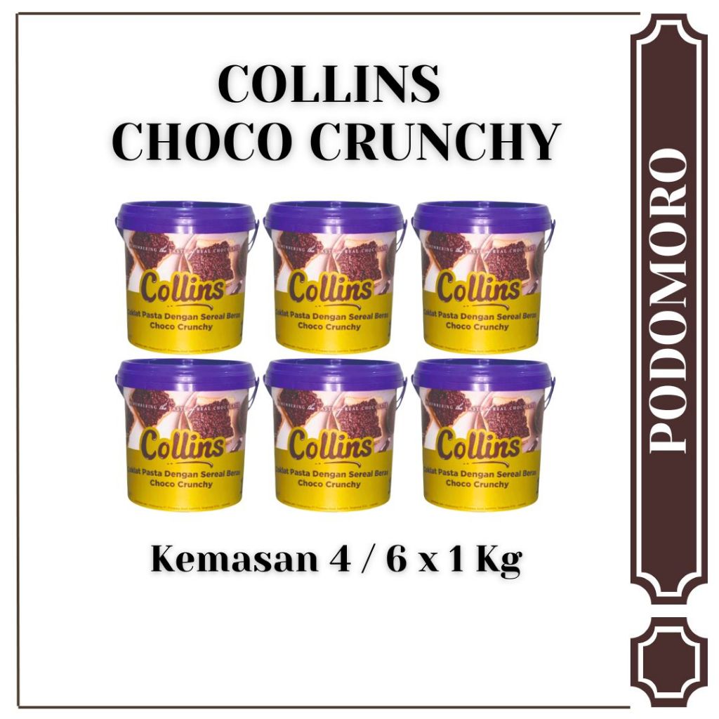 

Collins Choco Crunchy Kemasan 4/6 x 1Kg - Bundling isi 4 dan isi 6 - Murah - Bahan Kue - Menu Sarapan
