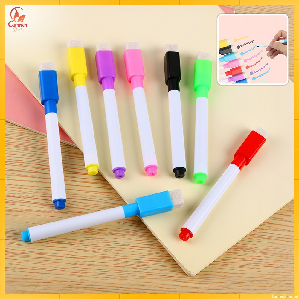 

Spidol Mini Magnet dengan Penghapus Pen Marker Papan Tulis / Spidol Wipe And Clean CF A27