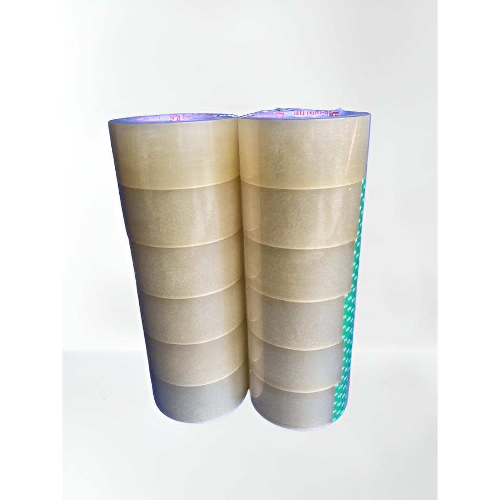 

(1 SLOP ISI 6) Lakban OPP Packing 45mm x 100Y – Transparan Honey Cream