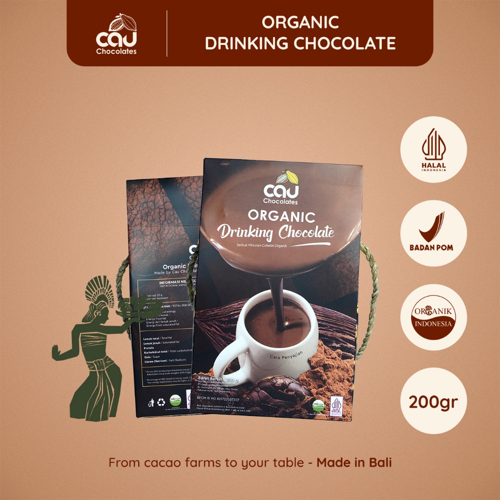 

CAU CHOCOLATES - Organic Drinking Chocolate / Bubuk Minuman Coklat 200 gr