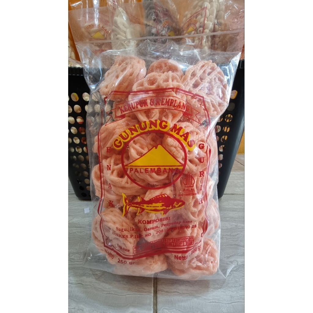 

krupuk mawar pink asli palembang berat 250gr