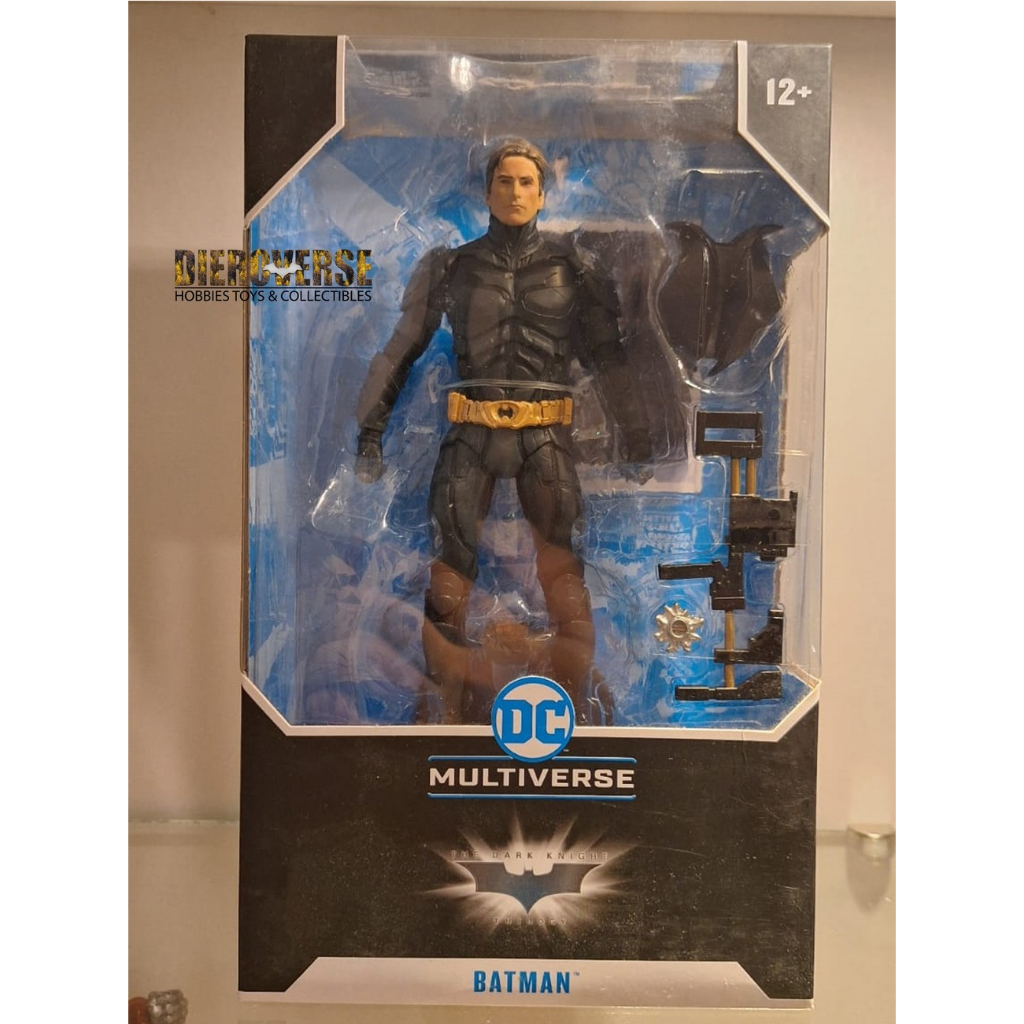 MCFARLANE TOYS DC MULTIVERSE 7in BATMAN HONG KONG SKY DIVE UNMASKED BATMAN BALE THE DARK KNIGHT TRIL