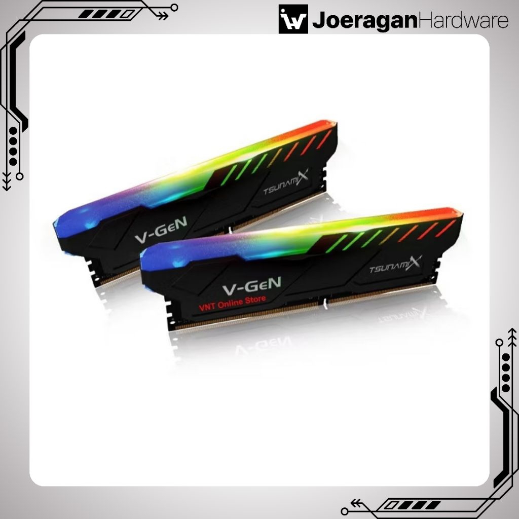 DDR4 8GB 16GB 32GB 64GB 2666MHz 3000MHz 3200MHz 3333MHz 3600MHz V-GeN Tsunami X RGB RAM GAMING