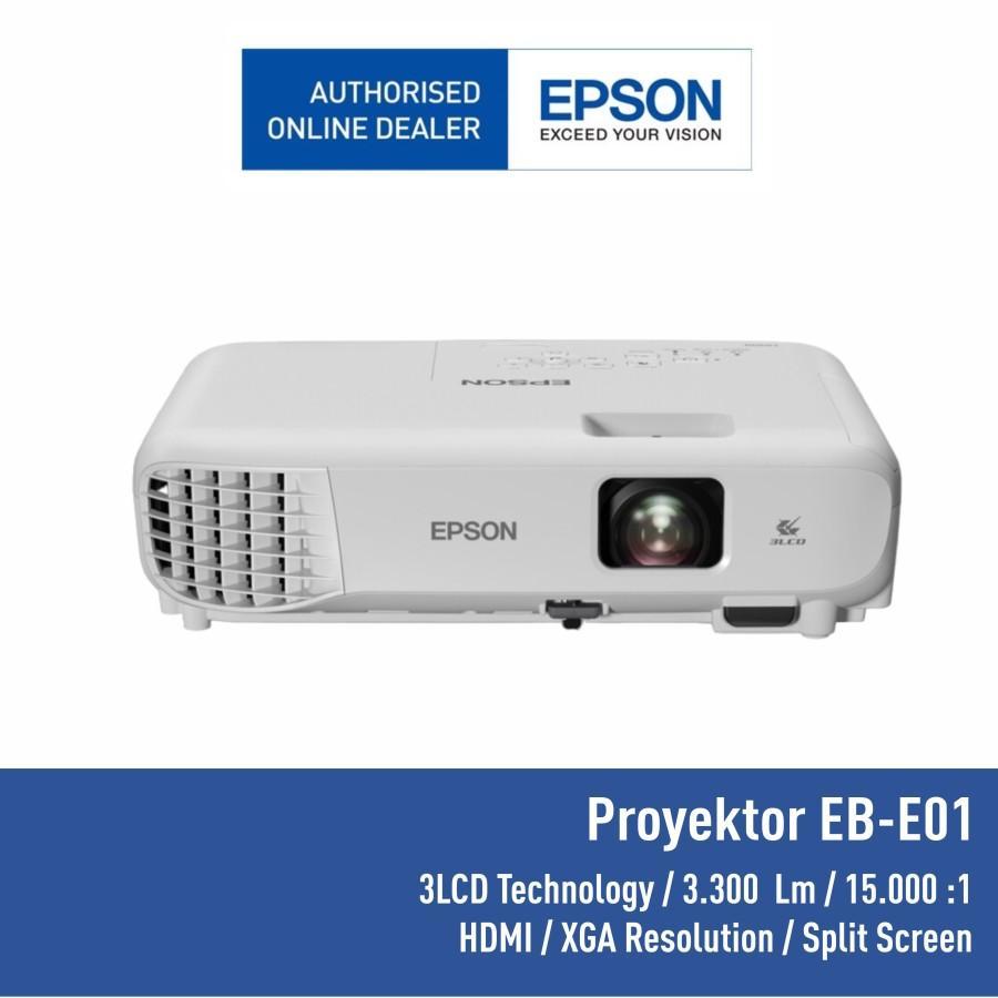 PROYEKTOR EPSON EB-E01 EBE01 EB E01 XGA pendamping EB-E500 EB E500