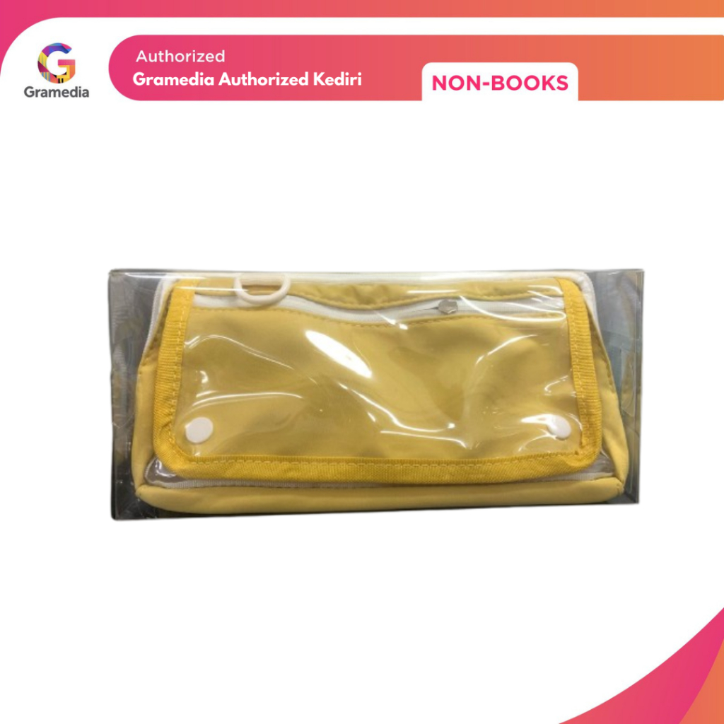 

Gramedia Kediri-kako pencase with display pocket yellow