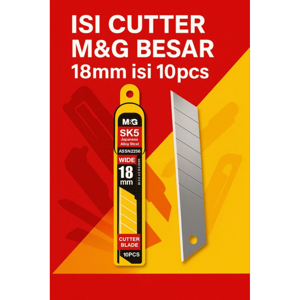 

Isi Cutter M&G Besar 18mm isi 10pcs (ASSN2258)