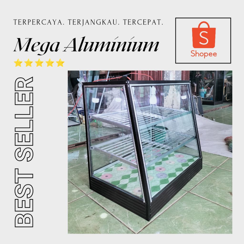 ETALASE FRIED CHIKEN+LAMBU JUMBO ALUMINIUM MURAH PALEMBANG