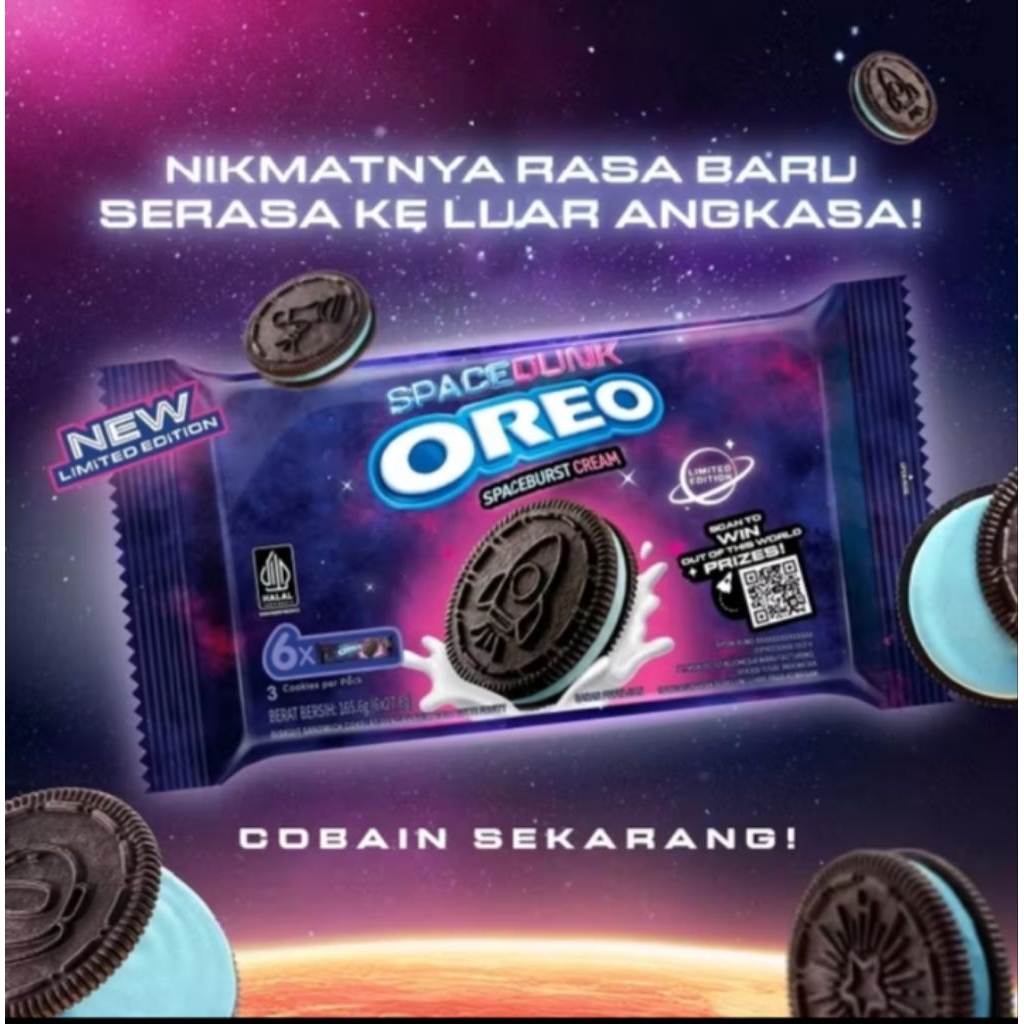 

OREO SPACEBURST CREAM MULTIPACK 6 X 27.6G | Cookies Biskuit Cemilan Anak & Dewasa