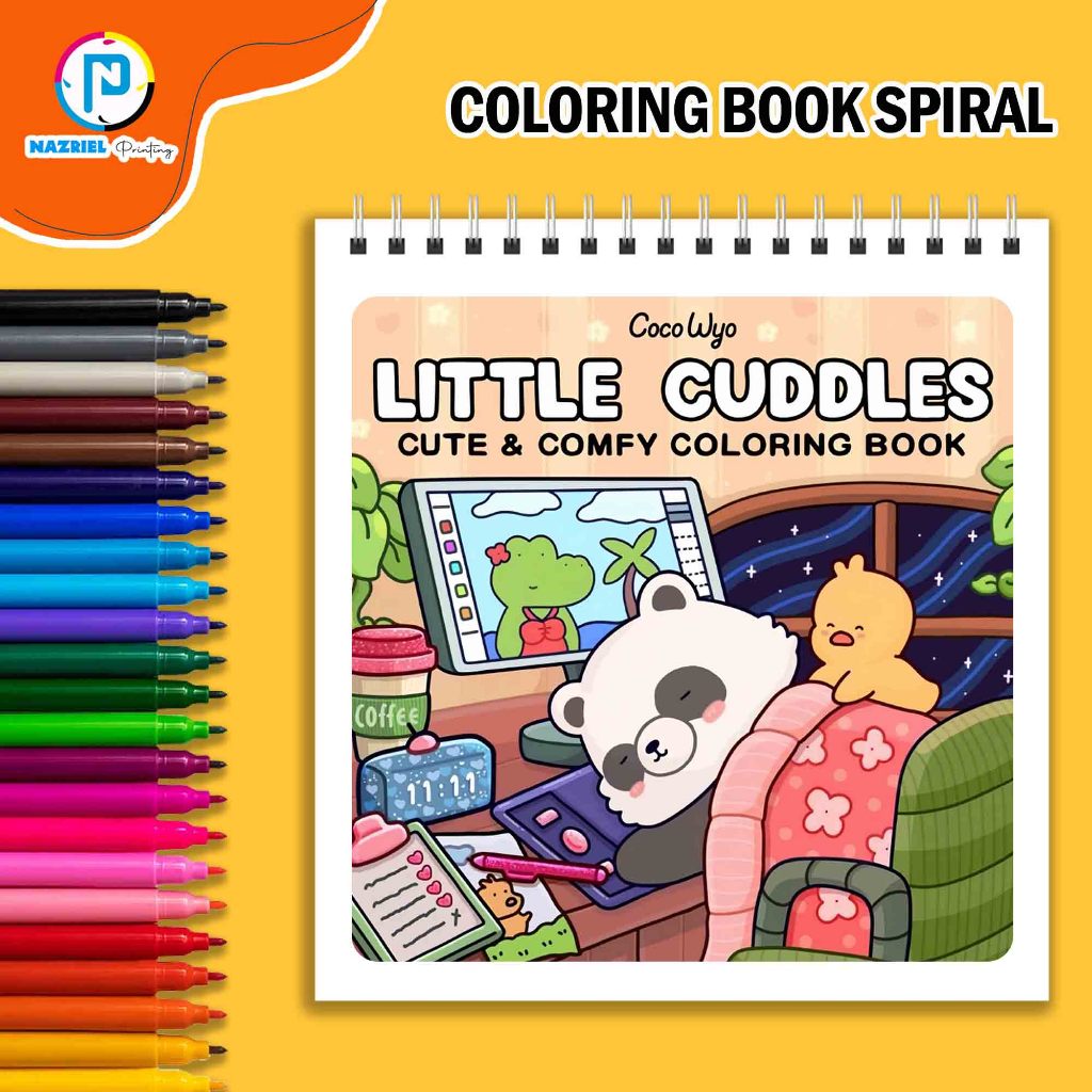 

Little Cuddles - Coco Wyo 40 Page Coloring Book Buku Mewarnai Spiral