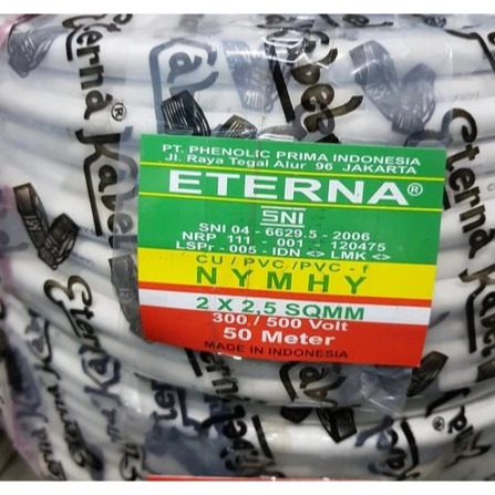 KABEL SERABUT NYMHY 2X2.5 ETERNA METERAN