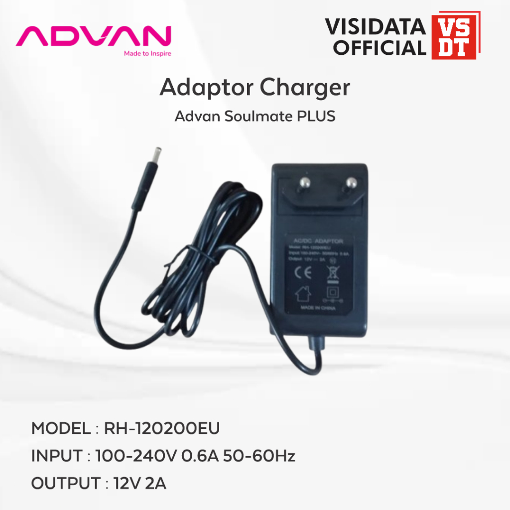 Adaptor Charger ADVAN SOULMATE+ SOULMATE PLUS Ryzen - Round Tip Original