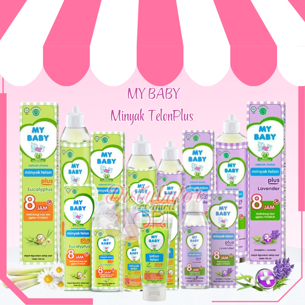 MY BABY Minyak telon 150ml Dan Eucalyptus 60ml , 90ml dan 150 ml / mybaby 150 ml LAVENDER