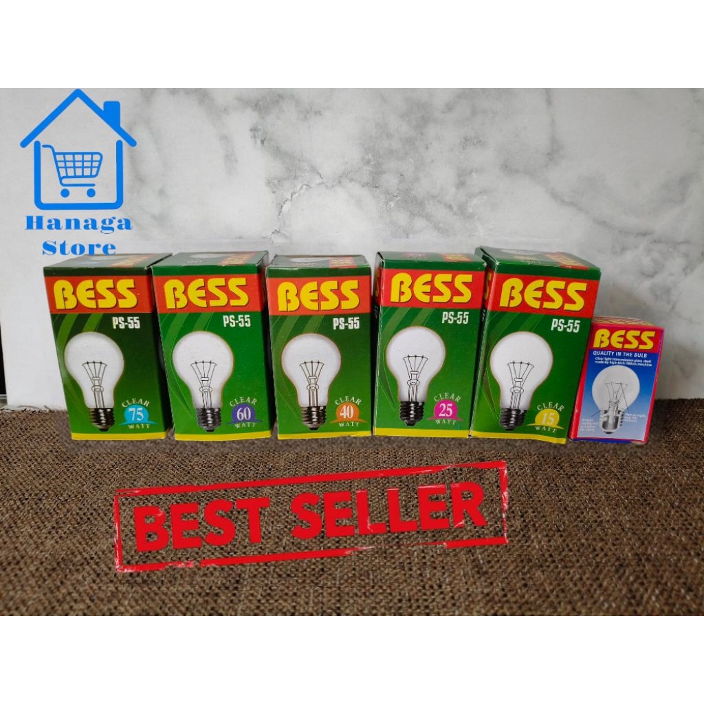 Lampu Pijar / Lampu Ayam / Bohlam Lampu Pijar Clear BESS Cahaya Kuning