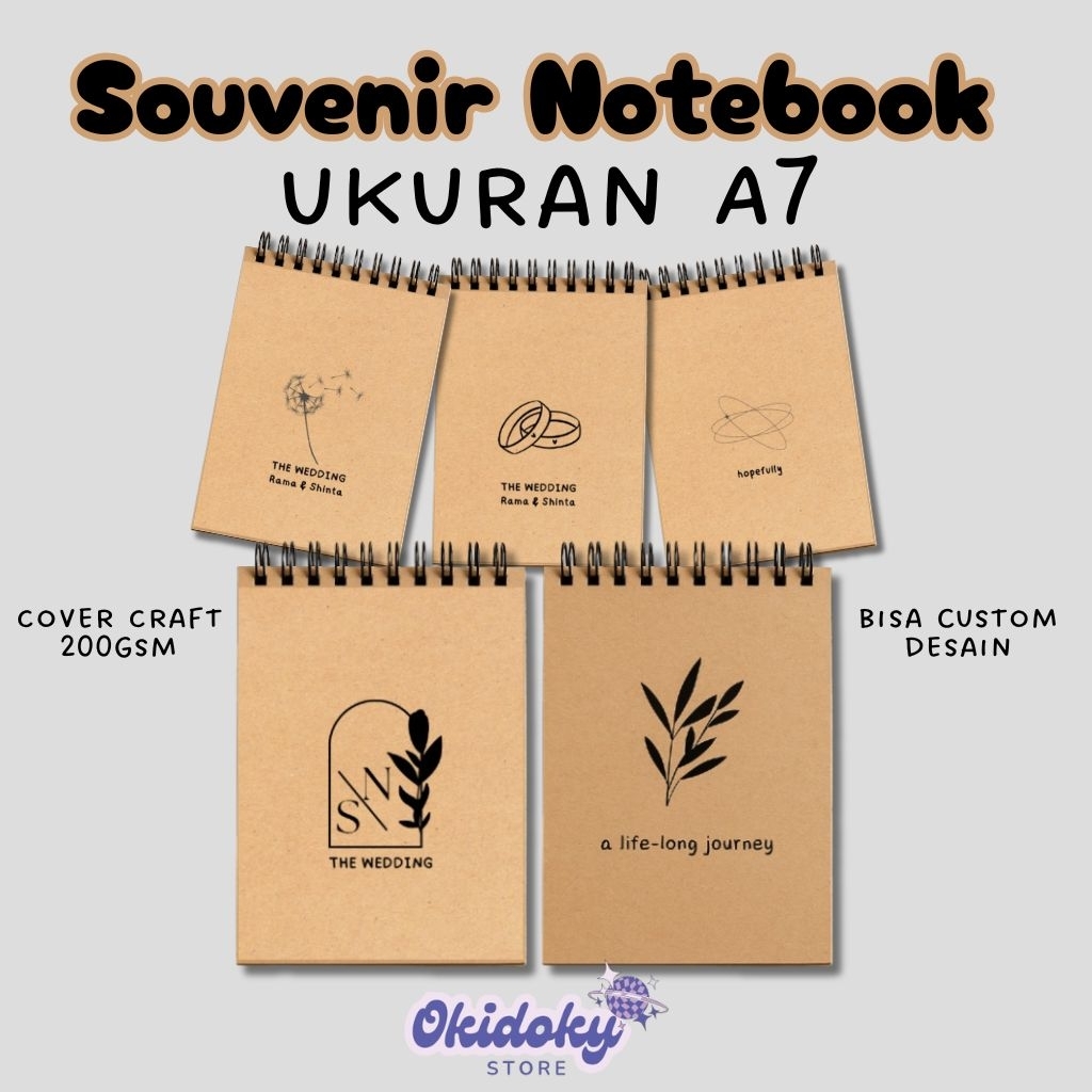 

[A7] Souvenir notebook custom | Souvenir pernikahan | Souvenir Pernikahan Notebook | Souvenir Seminar