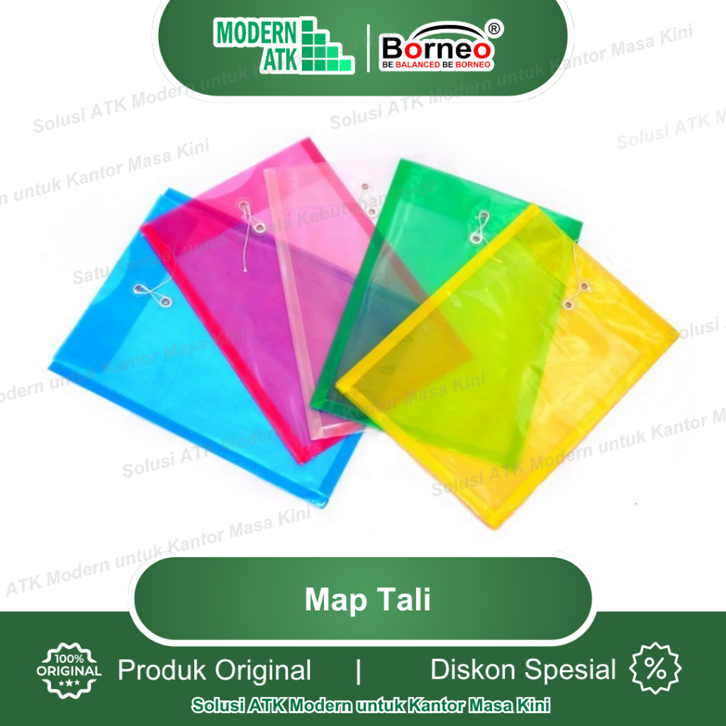

MAP PLASTIK TALI - Map Tali / Map Plastik / Clear Holder uk.A4 / Folio - Biru