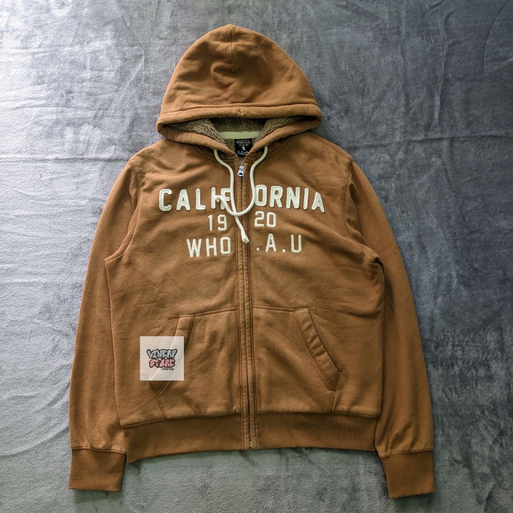 ZIP HODIE CALIFORNIA 1920 WHO.A.U SHERPA COKLAT