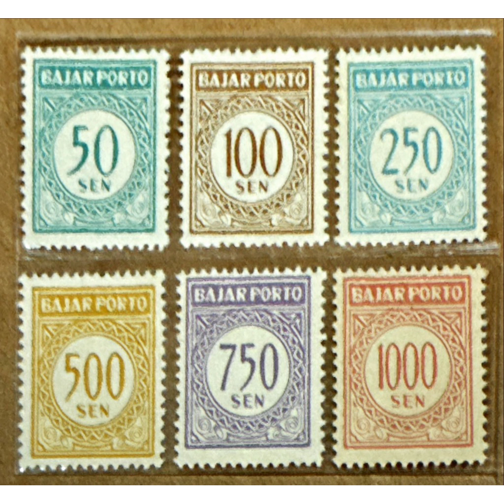 

(BA) PRANGKO INDONESIA 1962 PORTO ‘62. 6V COMPLIT SET MNH.