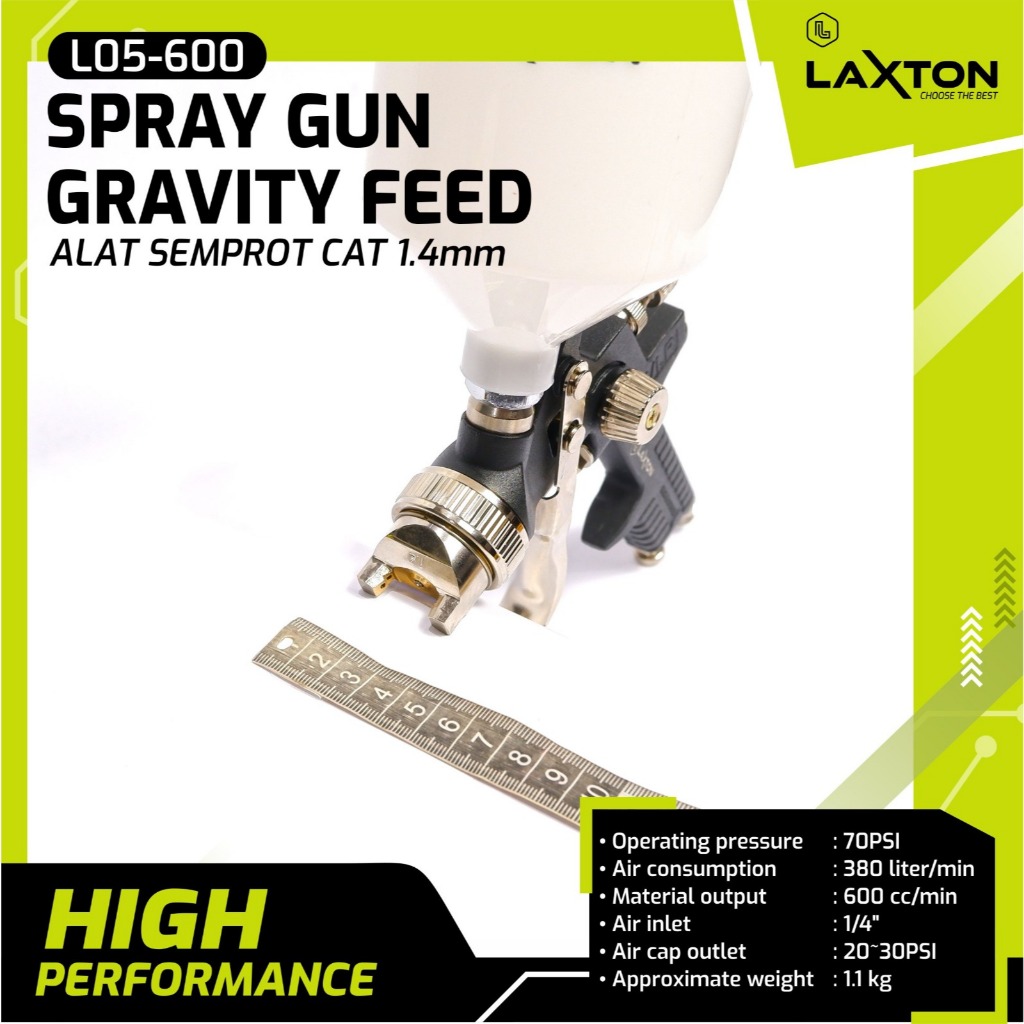 Sunbloom Spray Gun - Spray Gun Cat Semprot - Spraygun Hvlp - Laxton Alat Semprot Cat Spraygun 600Cc