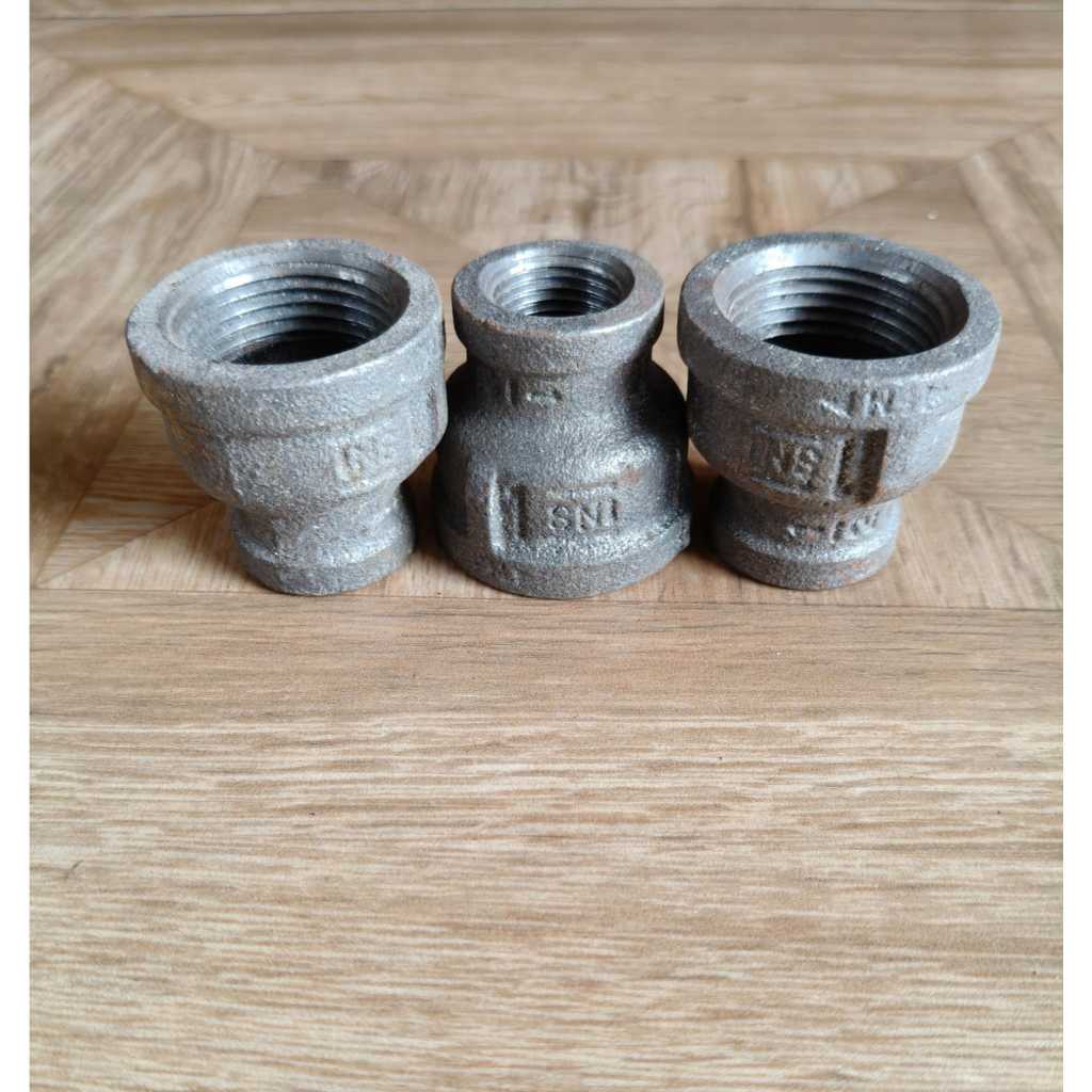 Reducer Sok Drat Dalam 1" x 1/2" Reducer Sok/Sambungan Pipa Besi ukuran 1"x1/2"