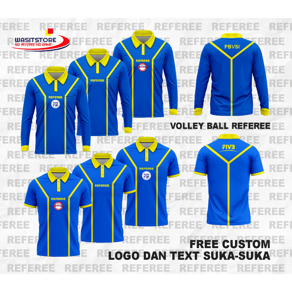 JERSEY TUGAS WASIT VOLI / PBVSI - LIS KUNING FULL PRINTING