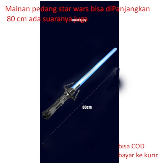 Mainan pedang star wars bisa diPanjangkan 80 cm ada suaranya juga