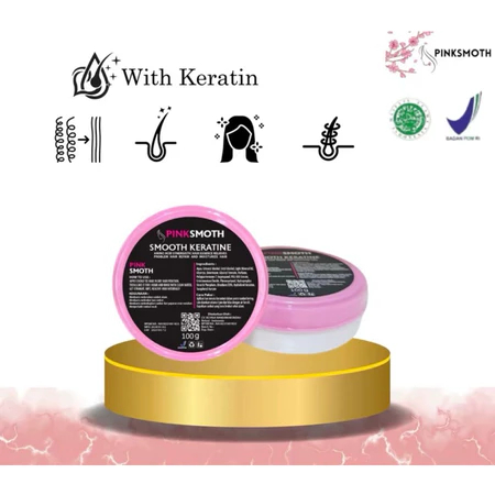 Pelurus Rambut Pinksmoth Keratin Ukuran Besar BPOM Smothing Keratin Rambut Pinksmoth