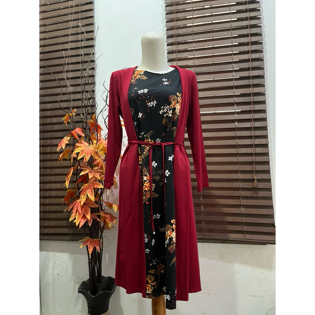 Preloved Dress OneSet Bunga