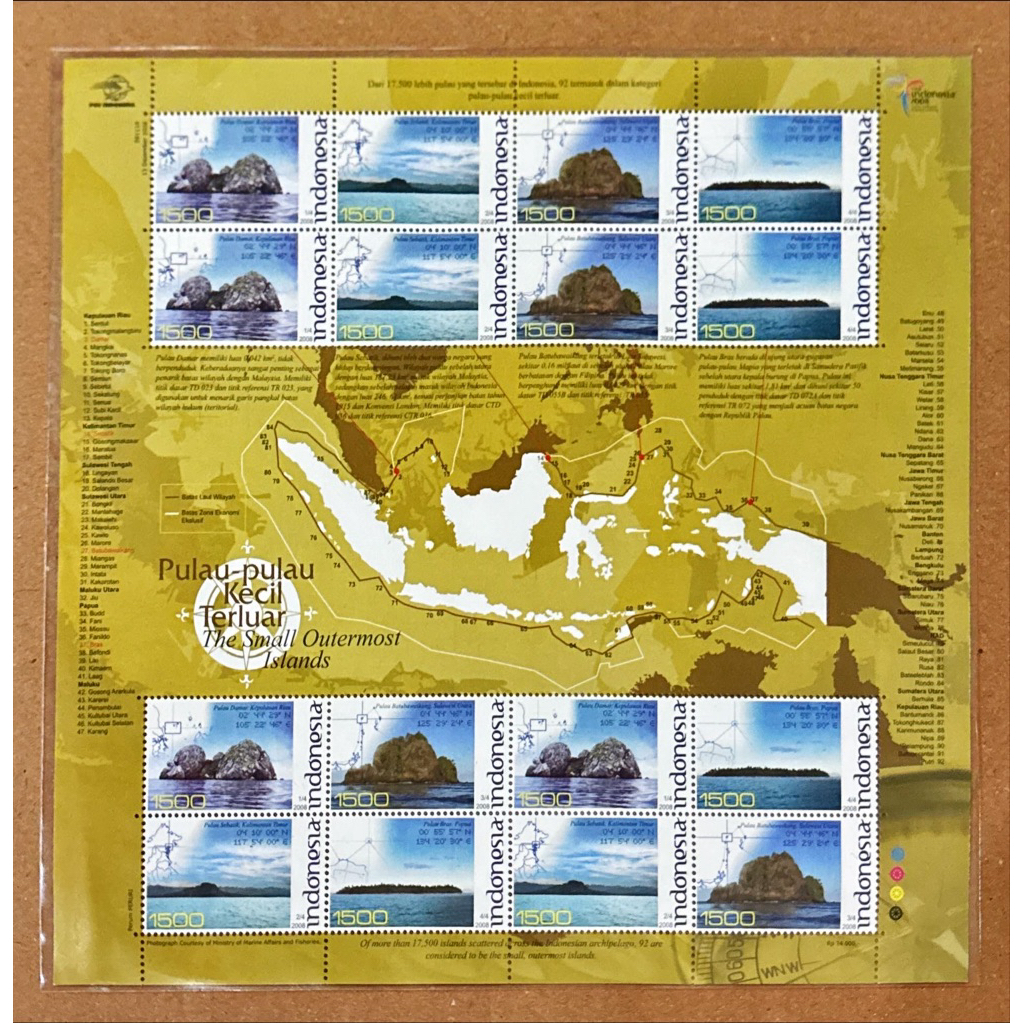 

(FA) PRANGKO INDONESIA 2008 MS PULAU-PULAU KECIL TERLUAR MNH.
