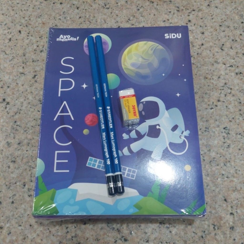 

Buku Tulis Sidu 38 1 Pak + Pensil 2B Staedler 2pc + Penghapus B40 Joyko