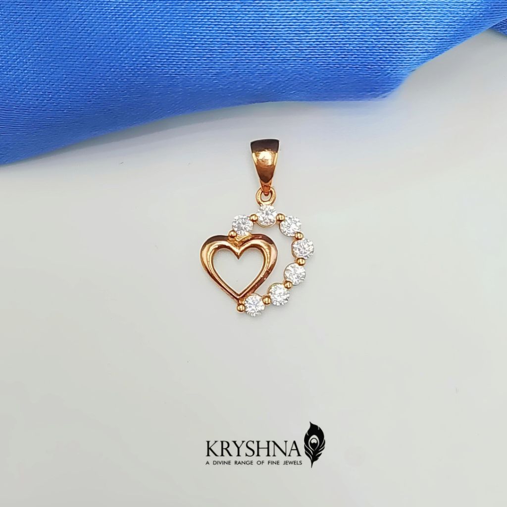 75% Rose Gold Swarovsky Pendant 113