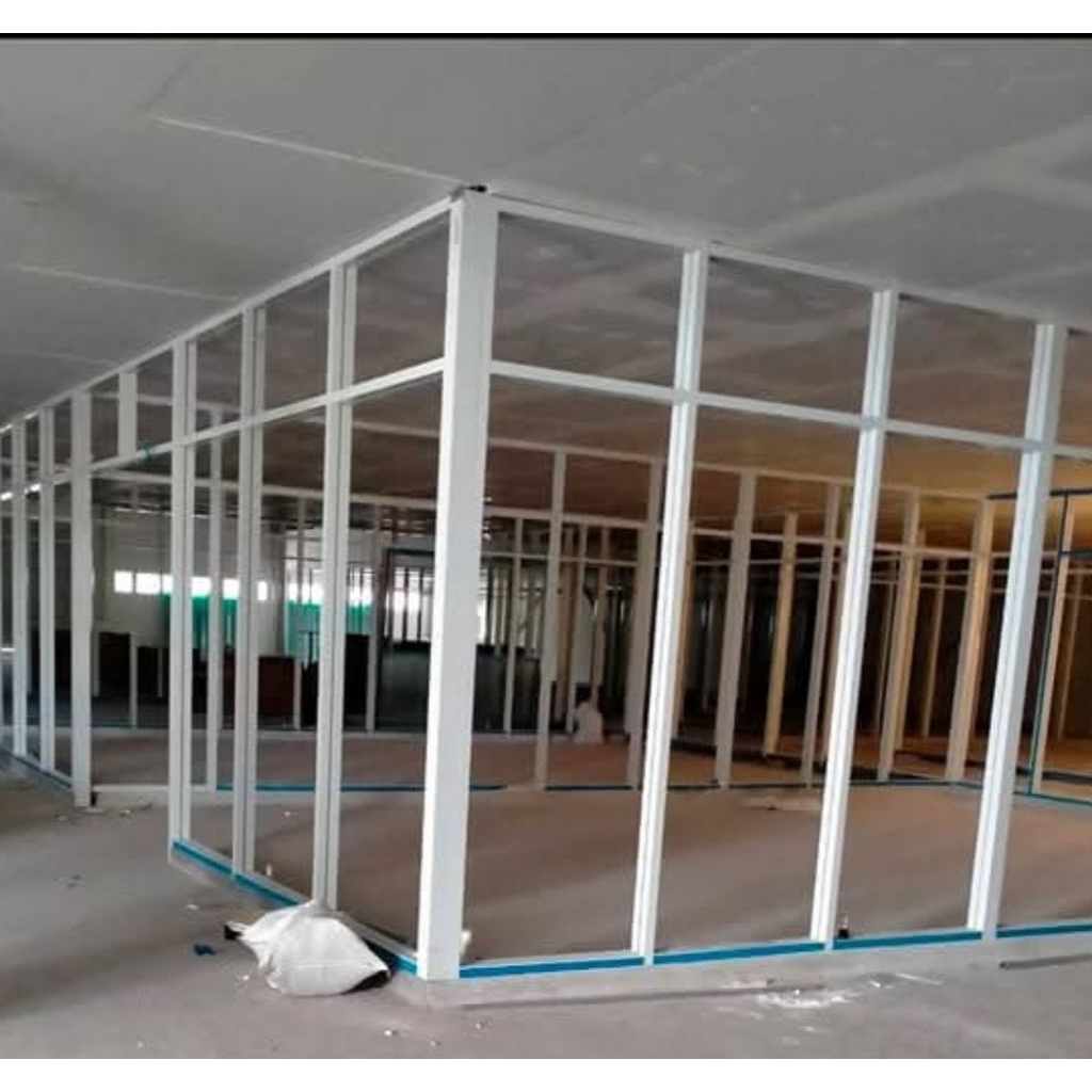 kusen aluminium dacon kaca mati polos