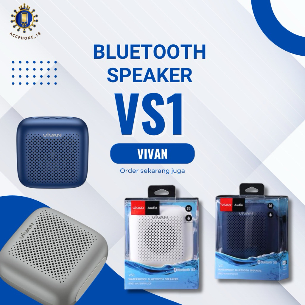 Speaker Bluetooth VIVAN VS1 Mini Wireless Audio Portable Mega Bass
