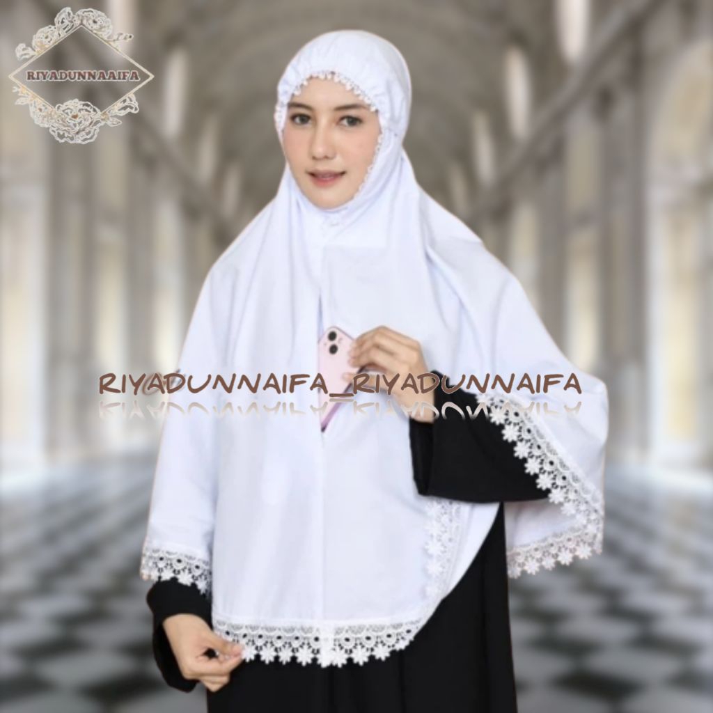 Bergo instan Umroh Haji Bersaku Bahan Katun