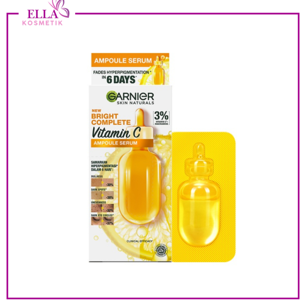 Garnier Bright Complete Ampoule Vitamin C Hiperpigmentasi Serum Multipack / 3x Monodose Dark Spot