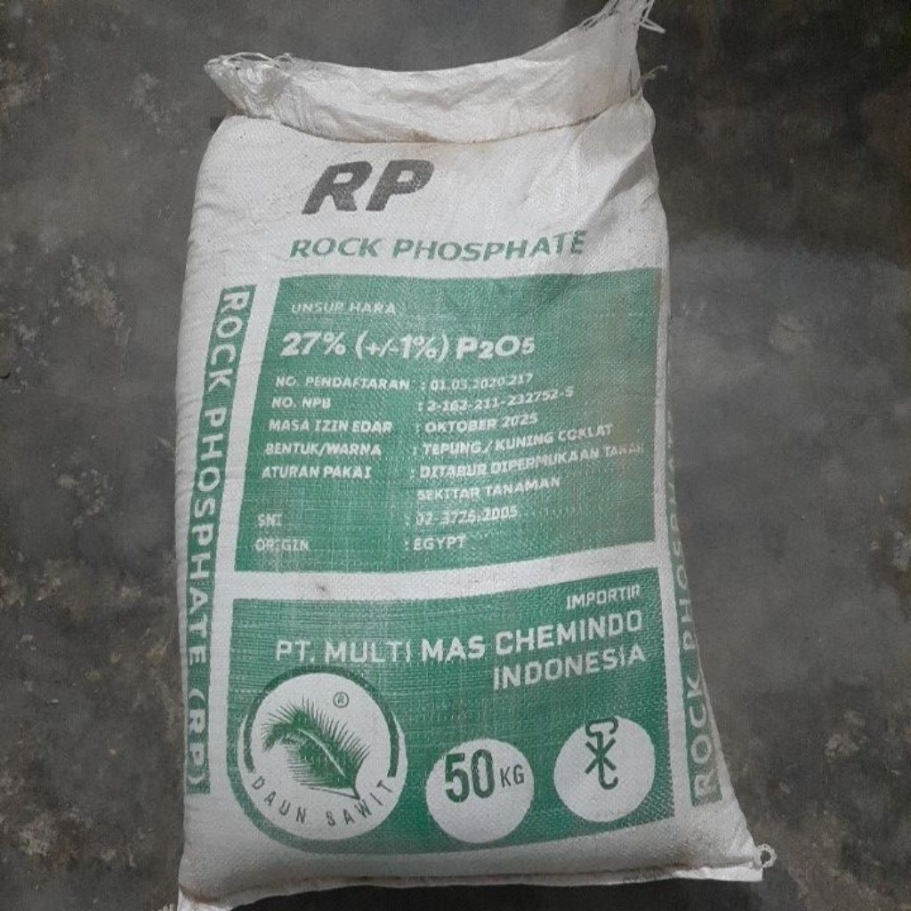 PUPUK ROCK PHOSPHATE KEMASAN 50 KG