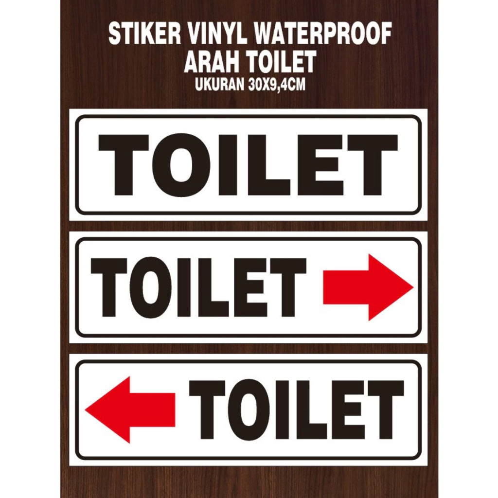 STIKER TOILET / PENUNJUK ARAH TOILET