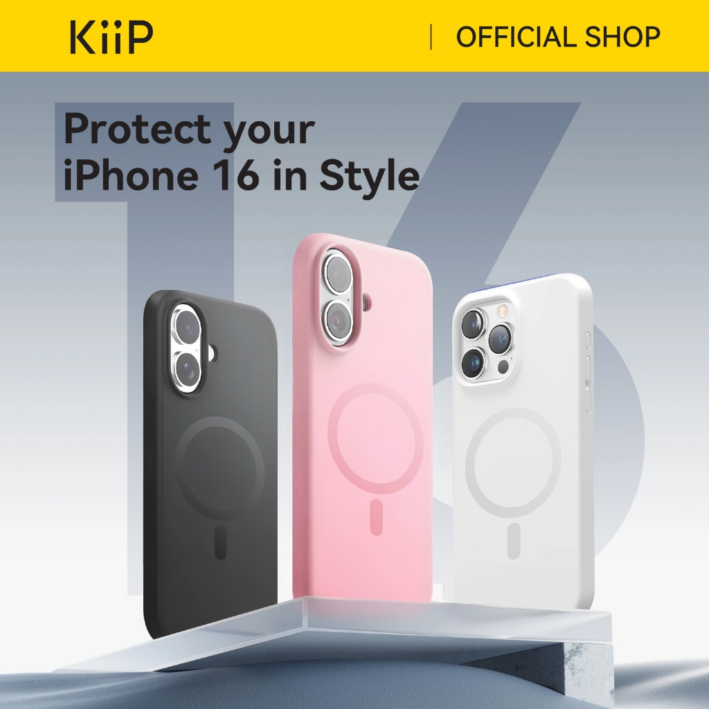 KiiP Wireless Case Iphone 16 Series Casing Magnetic Wireless Magsafe Silikon Handphone Premium