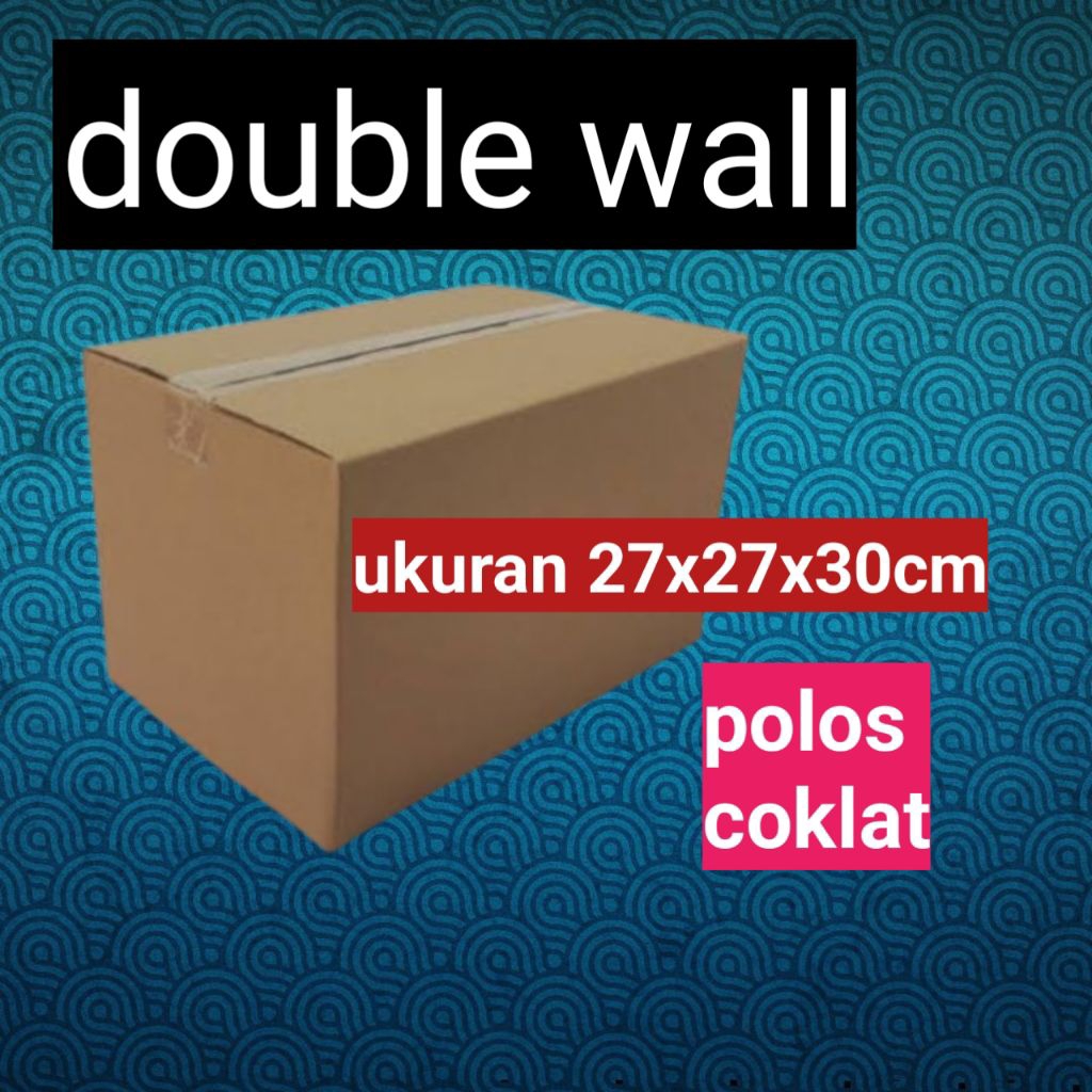 

kardus double wall ukuran 27x27x30cm polos