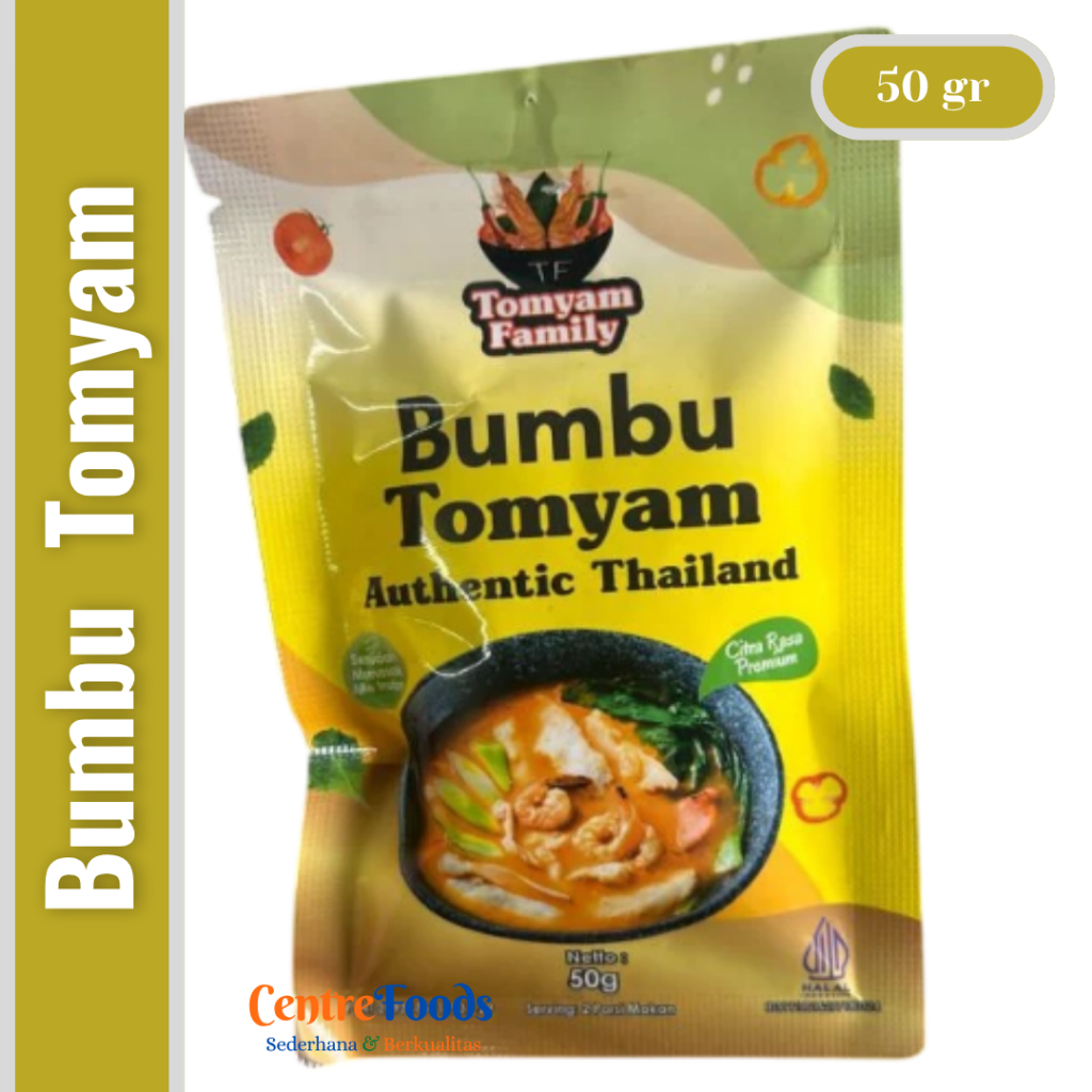 

Bumbu Tomyam Authentic Thailand - TOMYAM FAMILY | 50gr [ Harga Per BKS ]
