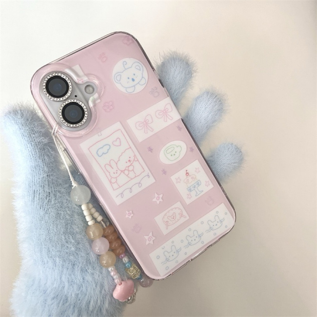 Cute Pinky Animal Case Iphone 13 14 15 16 Pro Promax
