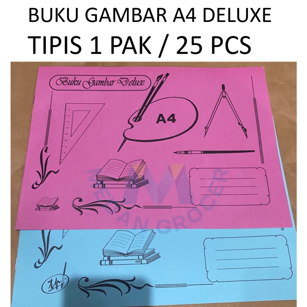 

KODE C79Y Buku gambar A4 Deluxe TIPIS 1 pak 25 pcs