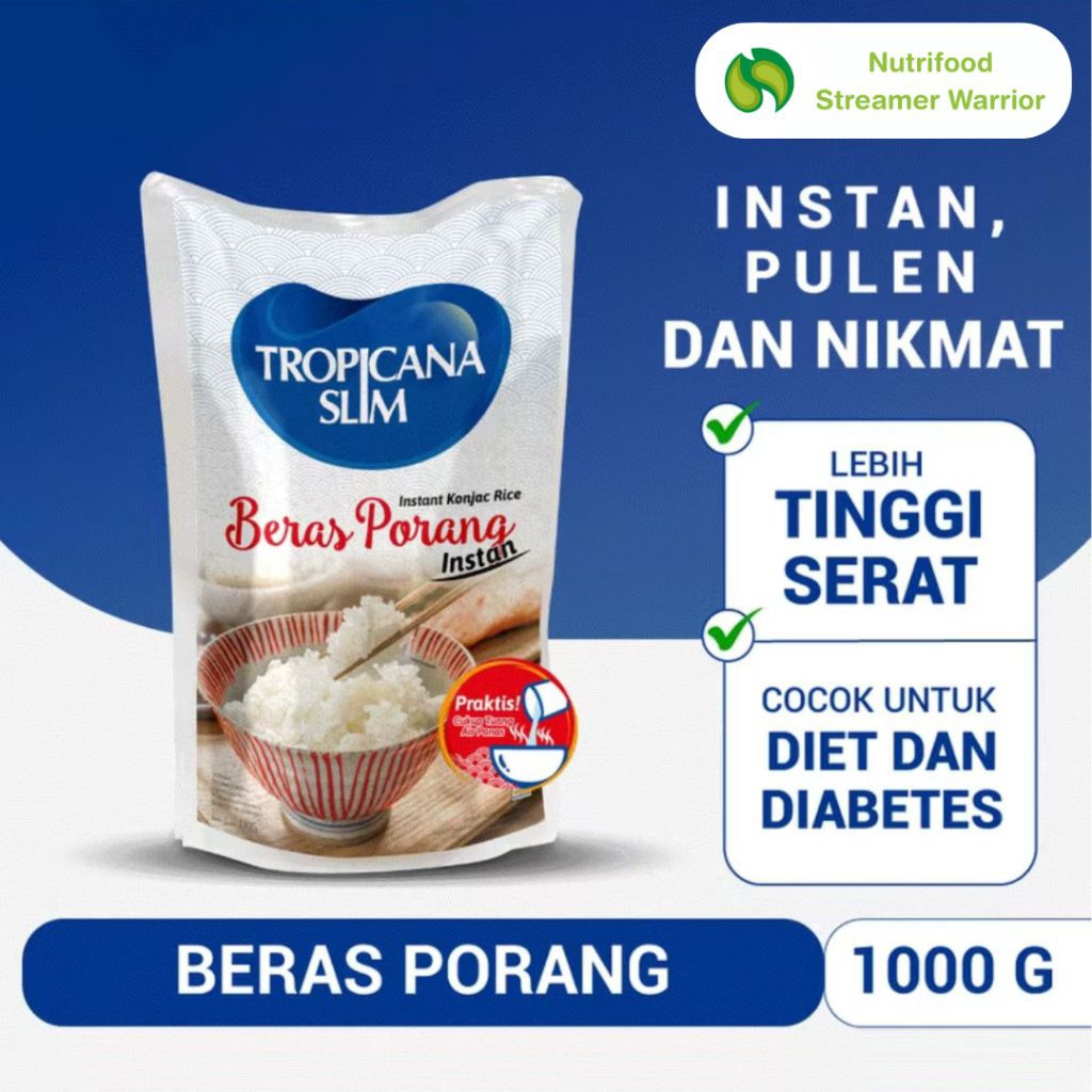 

Tropicanaslim Beras Porang Instan 1000 gr