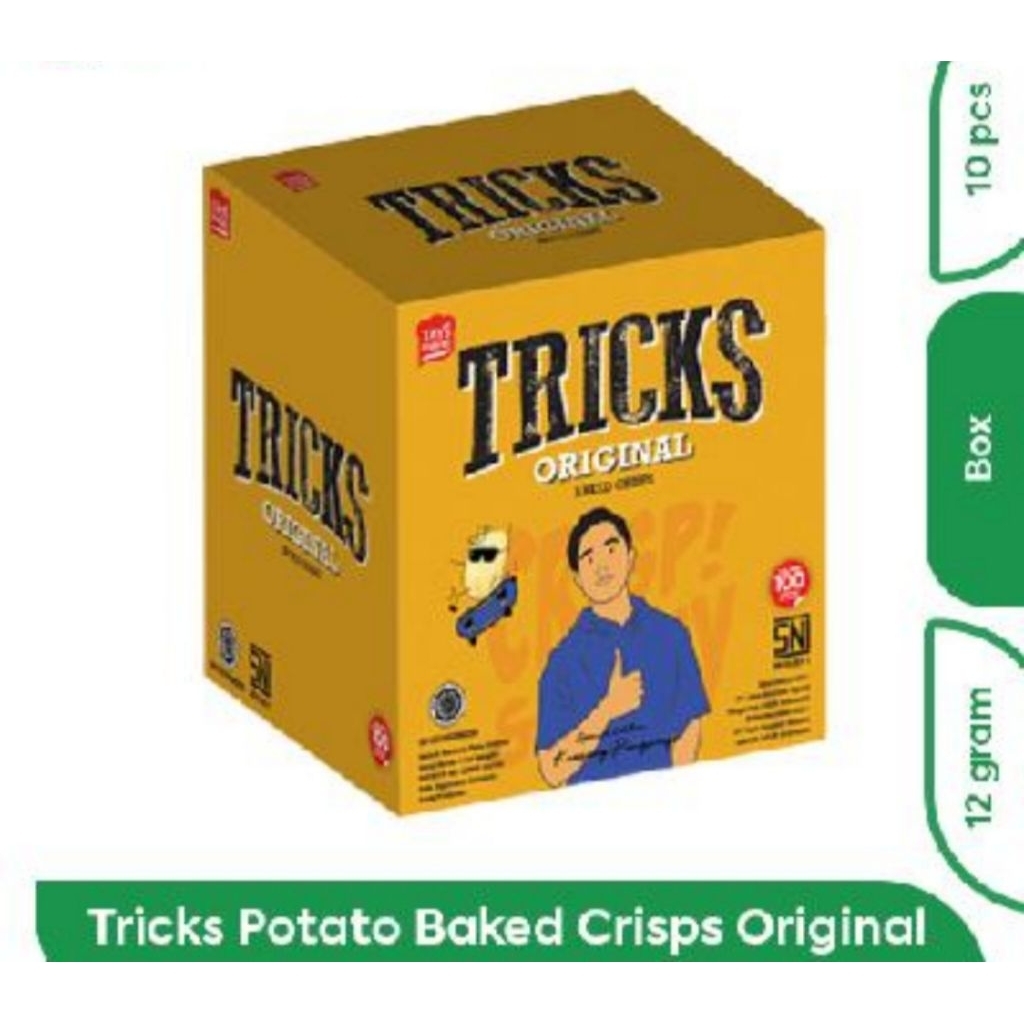 

TRICKS POTATO BAKED CRIPS BISKUIT KENTANG ORIGINAL 10x12gr