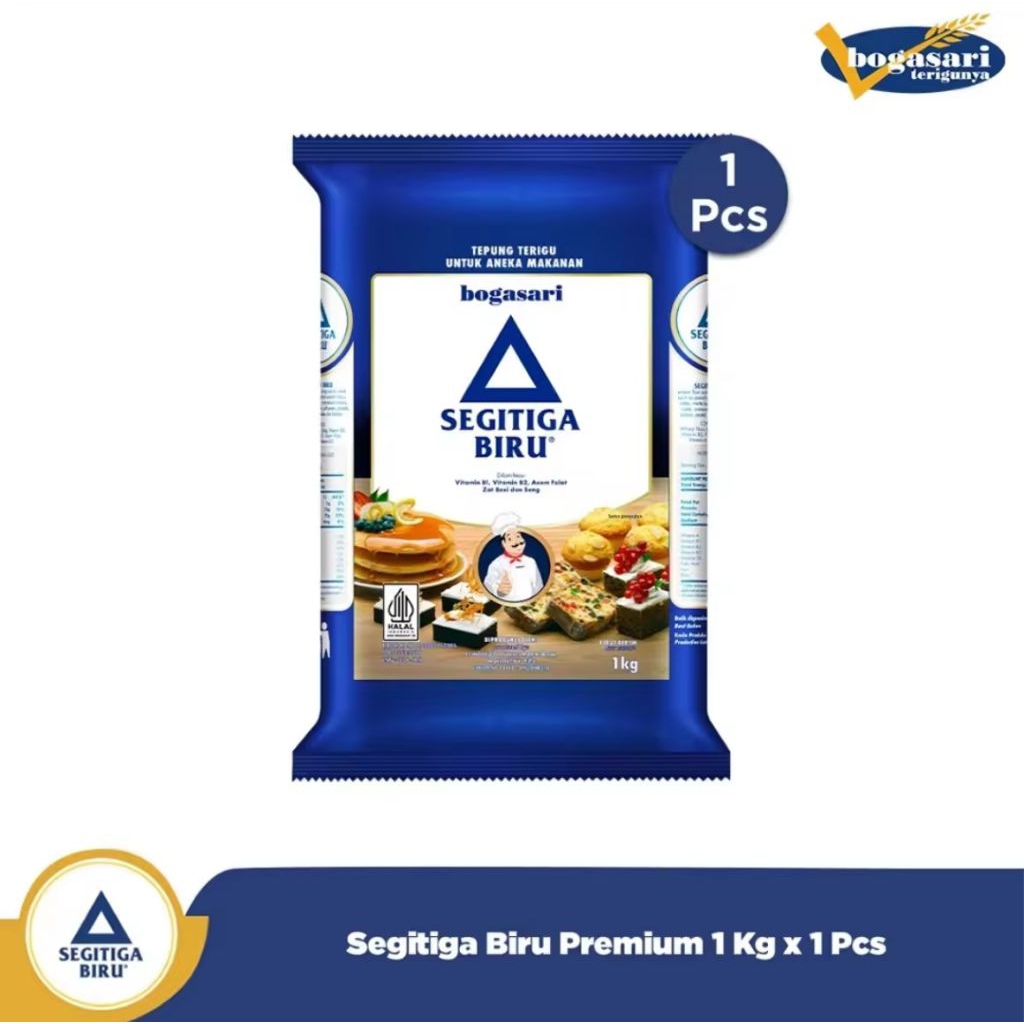

Tepung Terigu Segitiga Biru Premium 1 KG – Tepung Serbaguna Kualitas Terbaik untuk Kue & Gorengan