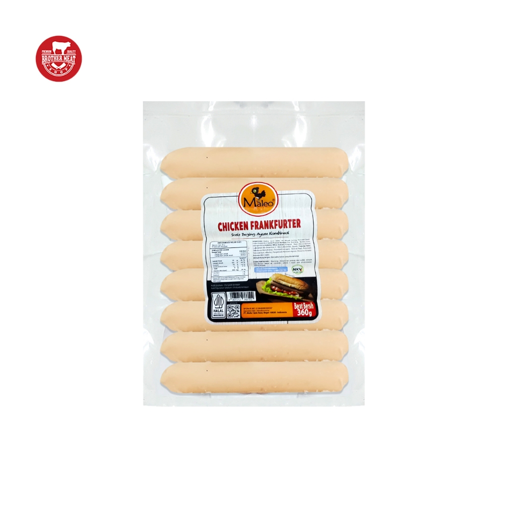 

Maleo Chicken Frankfurter 360gr / Sosis Ayam - Brothermeatshop