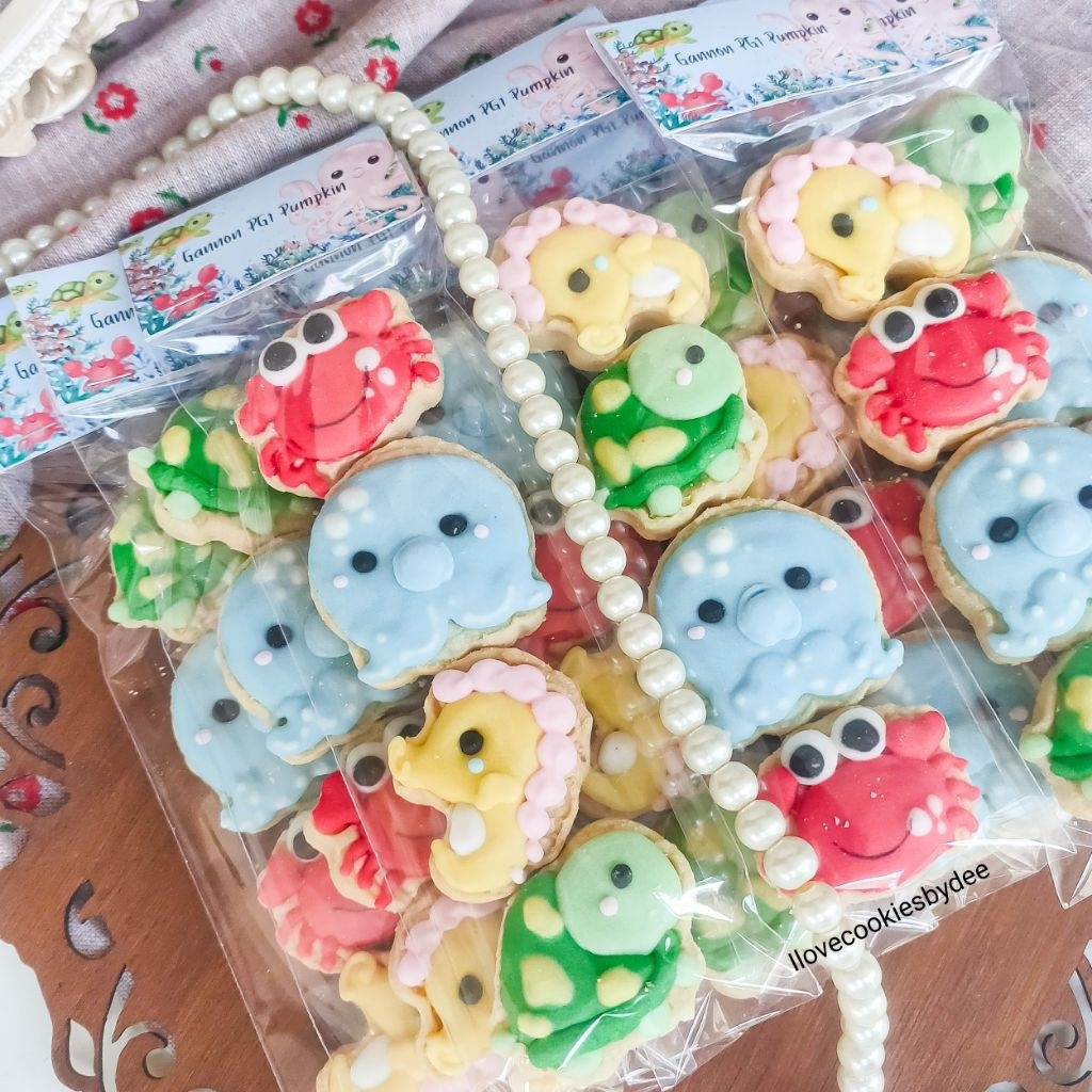 

souvenir kukis binatang laut lucu untuk ulang tahun